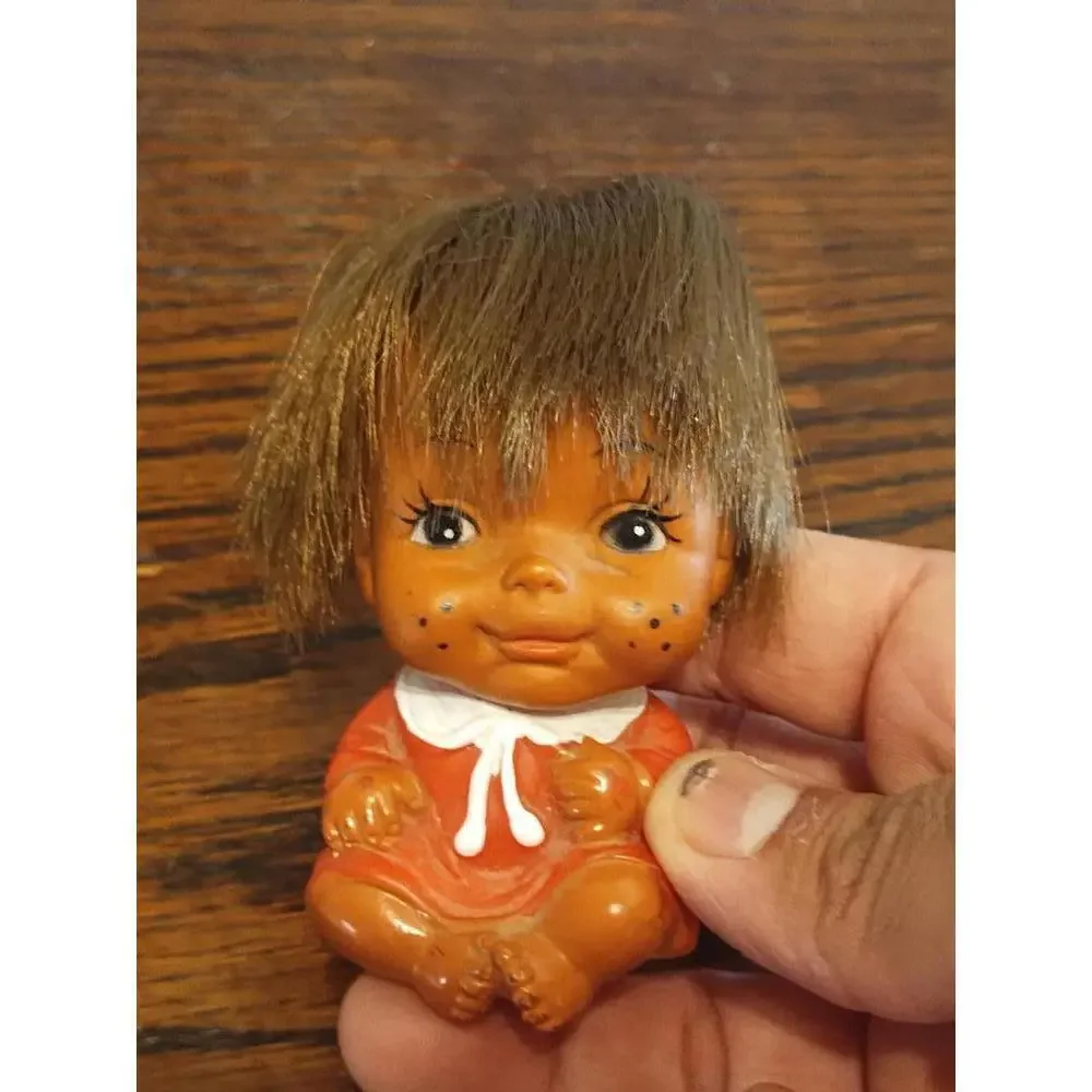 Vintage 1960’s Moody Cuties Rubber Doll Toy - Made In korea